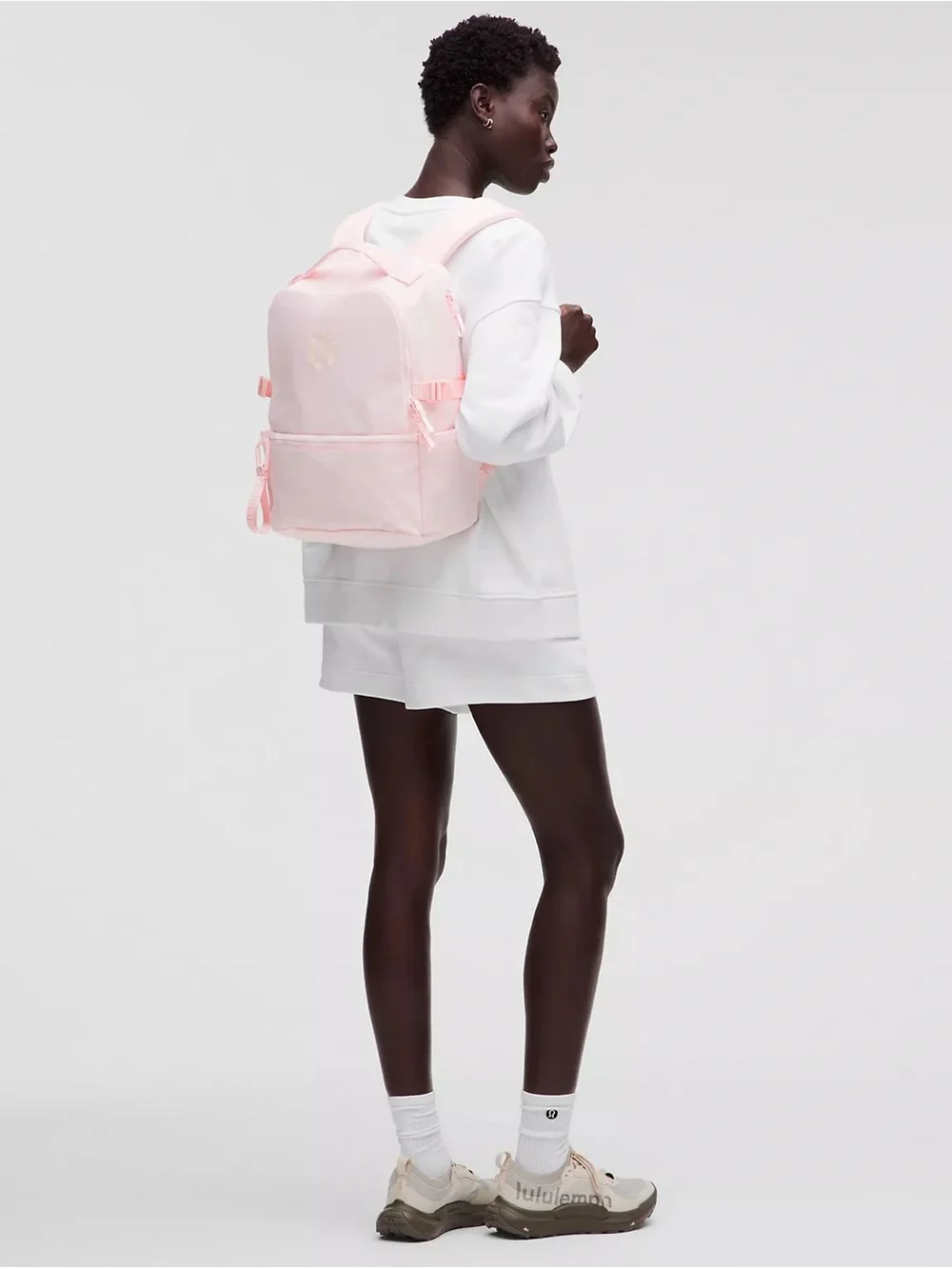 Lululemon New Crew Backpack 22L Updated- Pink Pearl/Wacky Khaki